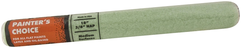 WOOSTER BRUSH Wooster R275-18 Roller Cover, 3/8 in Thick Nap, 18 in L, Fabric Cover, Mint Green