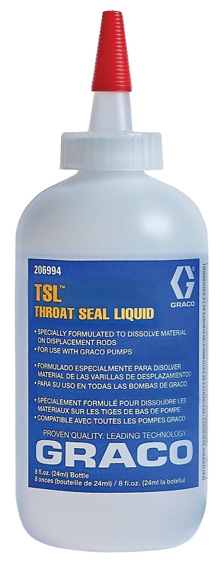 GRACO Graco 206994 Throat Seal Liquid, Liquid, Clear, 8 oz Bottle PAINT GRACO