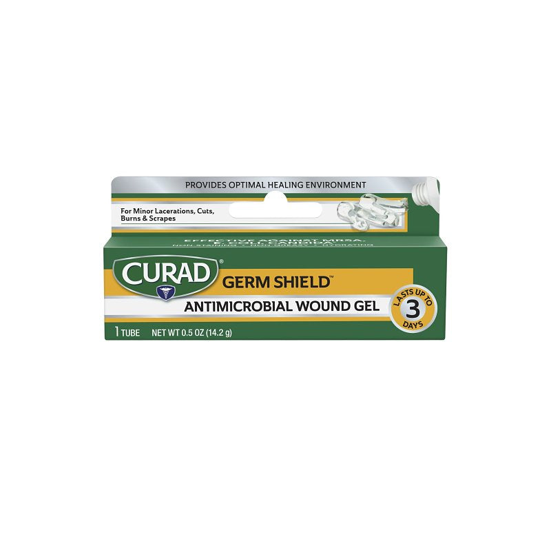 CURAD Curad Germ Shield CUR45955GS Antimicrobial Wound Gel, 0.5 oz Tube, Water-Based Gel