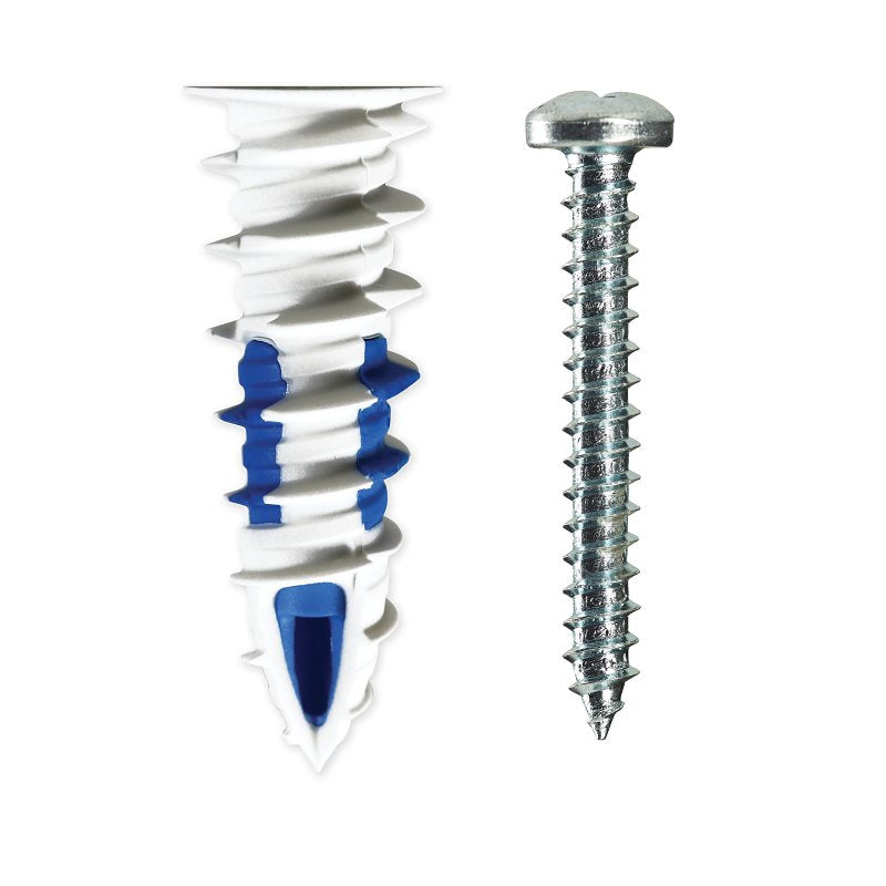 COBRA ANCHORS Cobra Anchors WallDriller PLUS 073PR Drywall Anchor, 2 in L, Acetyl/Nylon