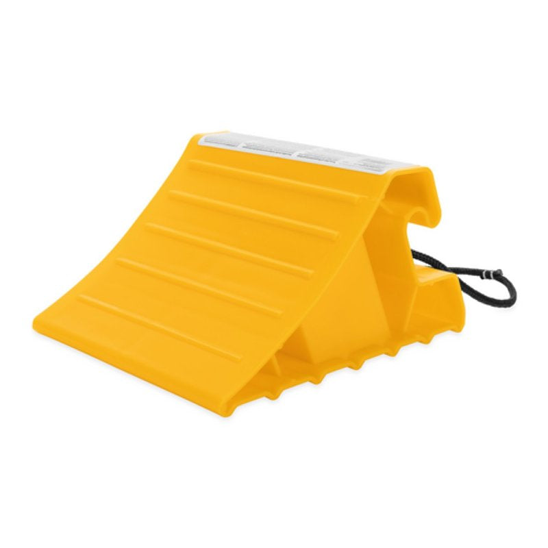 CAMCO Camco USA 44475 Super Wheel Chock with Rope, Plastic, Yellow