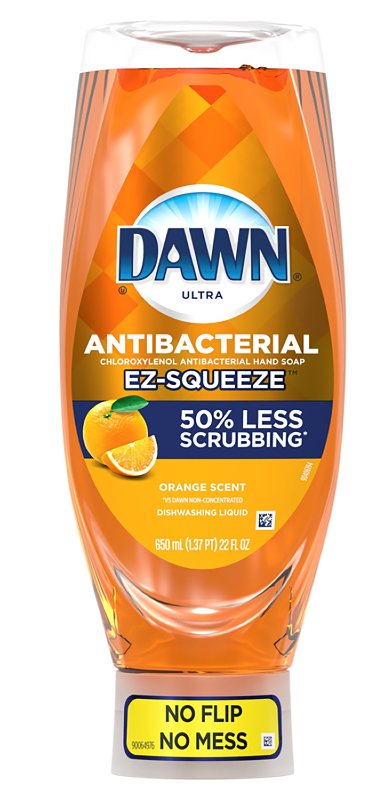 DAWN Dawn 52068 Antibacterial Hand Soap, 22 fl-oz Bottle, Liquid, Orange, Clear Orange