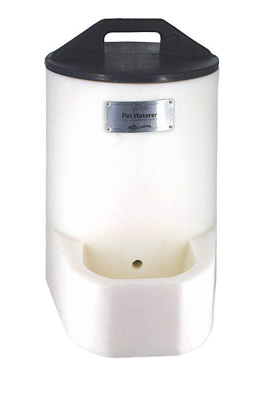GALLAGHER POWER FENCE, Gallagher A1001 Dog Waterer, One-Size, 5 gal Volume, Polyethylene, White HARDWARE & FARM SUPPLIES GALLAGHER POWER FENCE,