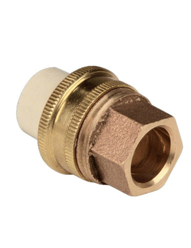 NIBCO INC. Nibco 4733-LF Series M25010L Pipe Union, 1/2 in, Slip-Joint x Solder, CPVC, Tan, SCH 40 Schedule
