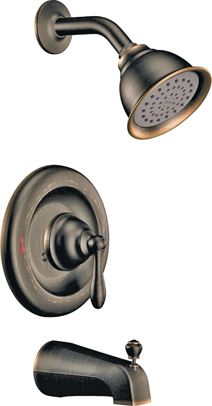 MOEN Moen Caldwell Series 82496EPBRB Tub and Shower Faucet, 1-Spray Setting, Stainless Steel, Mediterranean Bronze PLUMBING, HEATING & VENTILATION MOEN