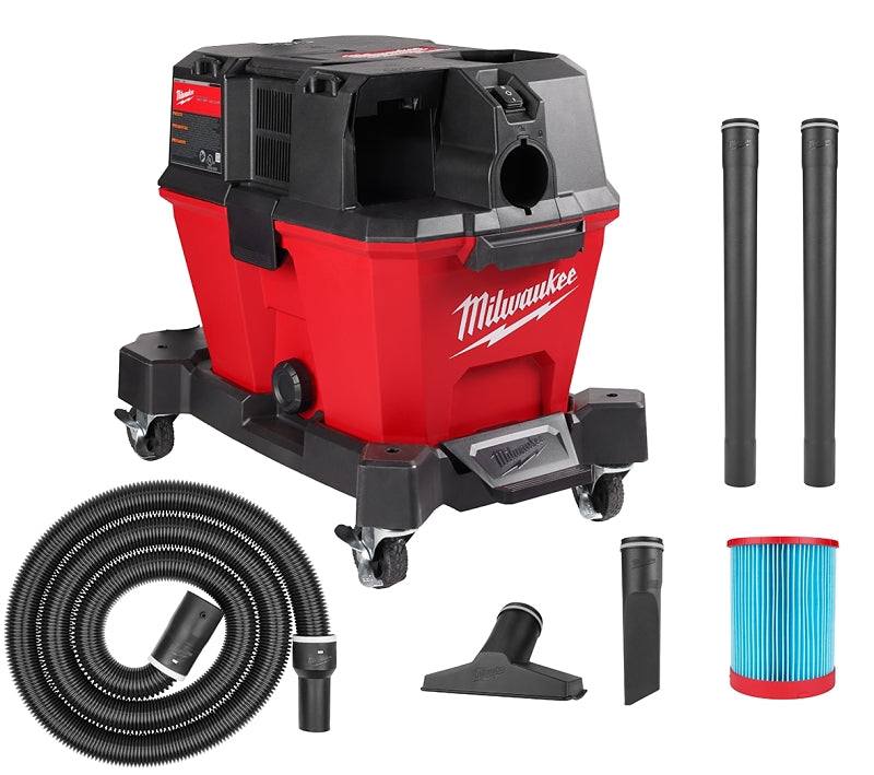 MILWAUKEE Milwaukee M18 0910-20 Wet/Dry Vacuum, 6 gal Vacuum, 87 cfm Air, Cartridge Filter, 18 V