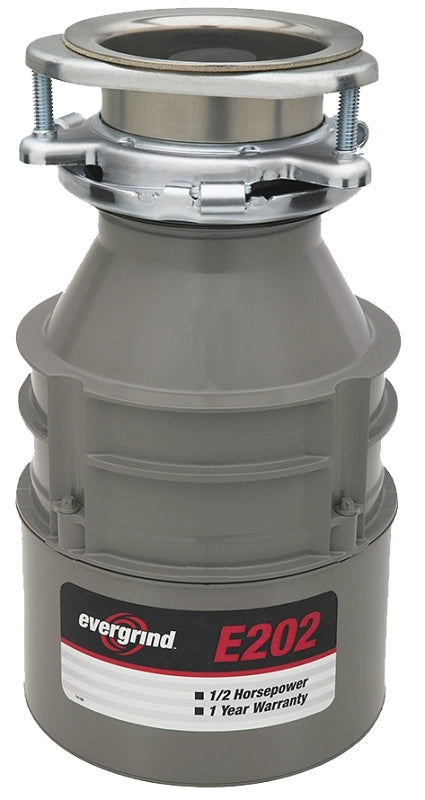INSINKERATOR InSinkErator 75951 Food Waste Disposer, 1/2 hp Motor, 120 V, Gray