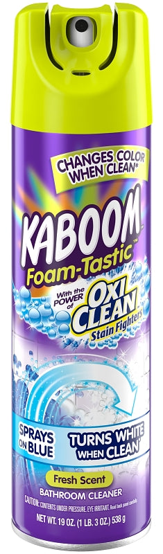 KABOOM Kaboom Foam-Tastic 35270 Bathroom Cleaner, 19 oz, Liquid, Citrus, Dark Blue