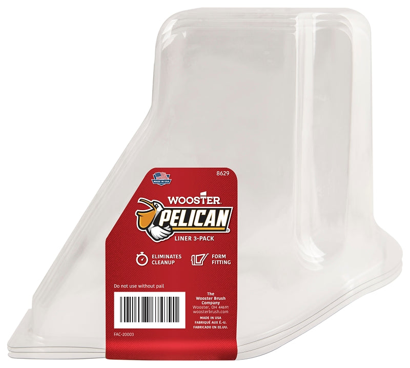 WOOSTER BRUSH Wooster 8629 Pail Liner, PET, Clear PAINT WOOSTER BRUSH