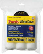 PURDY Purdy 14F864000 Roller Cover, 1/2 in Thick Nap, 9 in L, Dralon Fabric Cover PAINT PURDY