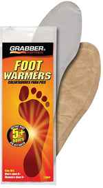 GRABBER WARMER Grabber Warmers FWMLES Non-Toxic Foot Warmer, Specifications: 95 deg F Average, 5 hr Continuous Warmth, M/L Size
