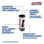 LENOX Lenox 3001616L Hole Saw, 25 mm Dia, 1-7/8 in D Cutting, 1/2 in Arbor, 4/5 TPI, Bi-Metal Cutting Edge TOOLS LENOX