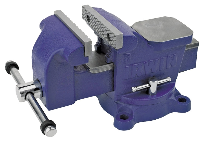 IRWIN Irwin 226304ZR Workshop Vise, 4-1/4 in Jaw Opening, 4 in W Jaw, 2.2 in D Throat, Steel