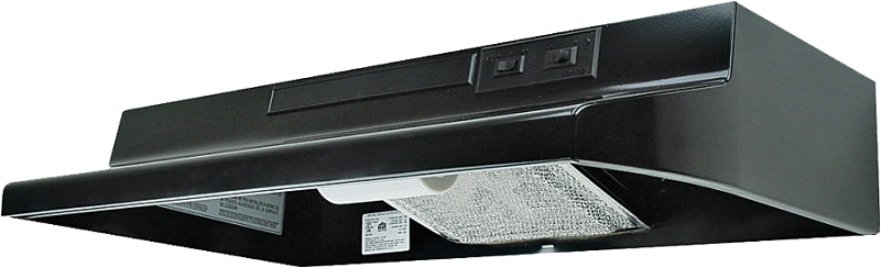 AIR KING Air King AV1306 Range Hood, 180 cfm, 2 Fan, 30 in W, 12 in D, 6 in H, Steel, Black APPLIANCES & ELECTRONICS AIR KING