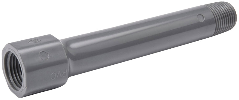 B & K INDUSTRIES B & K 413-100 Coupling Nipple, 1/2 in, Male x Female Thread, 10 in L, Gray, SCH 80 Schedule, 150 psi Pressure PLUMBING, HEATING & VENTILATION B & K INDUSTRIES