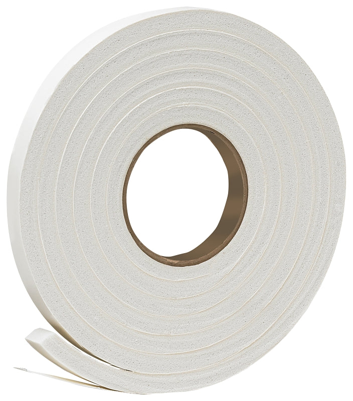 FROST KING Frost King R734WH Foam Tape, 3/4 in W, 10 ft L, 7/16 in Thick, Rubber, White