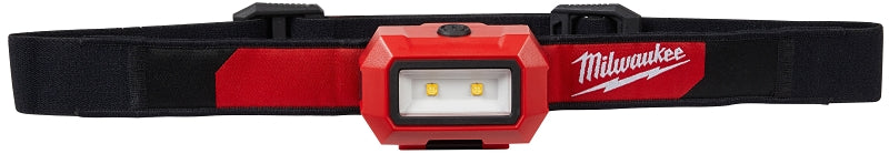 MILWAUKEE Milwaukee 2103 Headlight, AAA Battery, Alkaline Battery, LED Lamp, 350 Lumens, Wide Flood Beam, 31 hr Run Time, Red