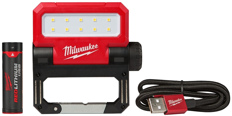 MILWAUKEE Milwaukee ROVER 2114-21 Flood Light, 10-Lamp, LED Lamp, White Light, 550 Lumens, Plastic Fixture TOOLS MILWAUKEE
