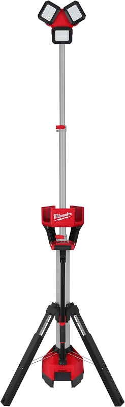 MILWAUKEE Milwaukee M18 ROCKET 2136-20 Tower Light/Charger, 1.3 A, 120 VAC, 18 VDC, Lithium-Ion Battery, LED Lamp, Black/Red