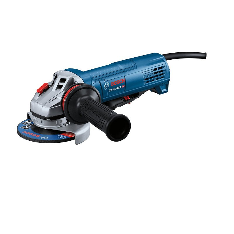 BOSCH Bosch GWS10-450P Angle Grinder With Paddle Switch, 10 A, 5/8-11 Spindle, 7/8 in Arbor, 4-1/2 in Dia Wheel