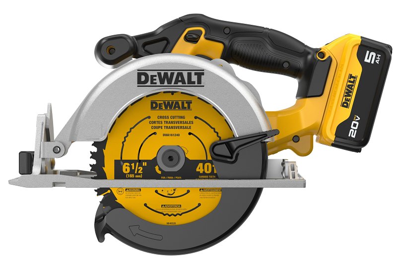 DEWALT DEWALT DCS391P1 Series Circular Saw Kit, Battery Included, 20 V, 6-1/2 in Dia Blade, 0 to 50 deg Bevel