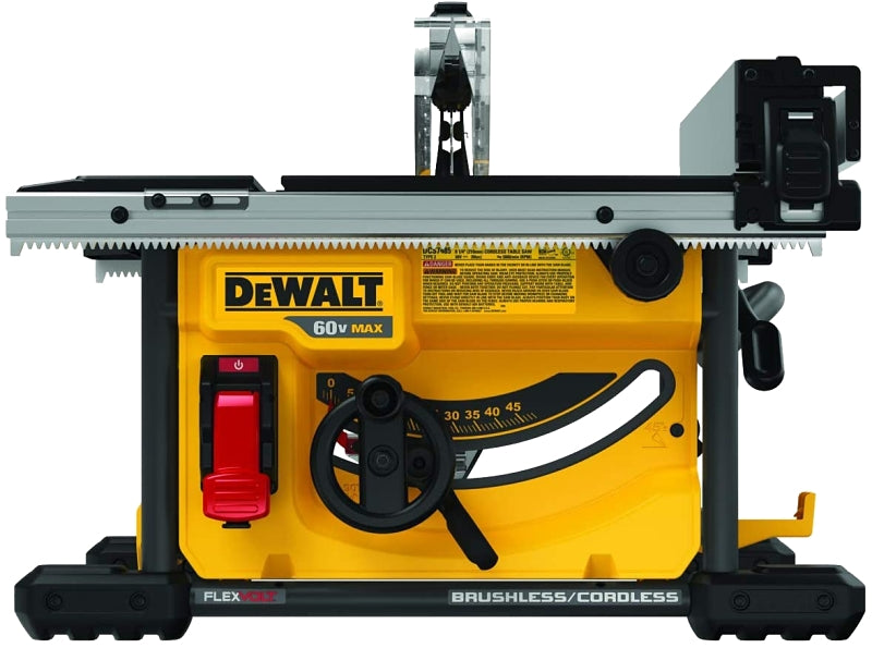 DEWALT DEWALT FLEXVOLT Series DCS7485B Table Saw, 60 VDC, 8-1/4 in Dia Blade