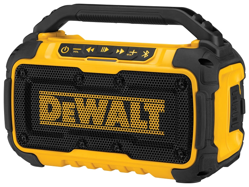 DEWALT DEWALT DCR010 Bluetooth Speaker, Tool Only, 20 V, Bluetooth, 15 hr Battery Life, 100 ft Connectivity Range TOOLS DEWALT