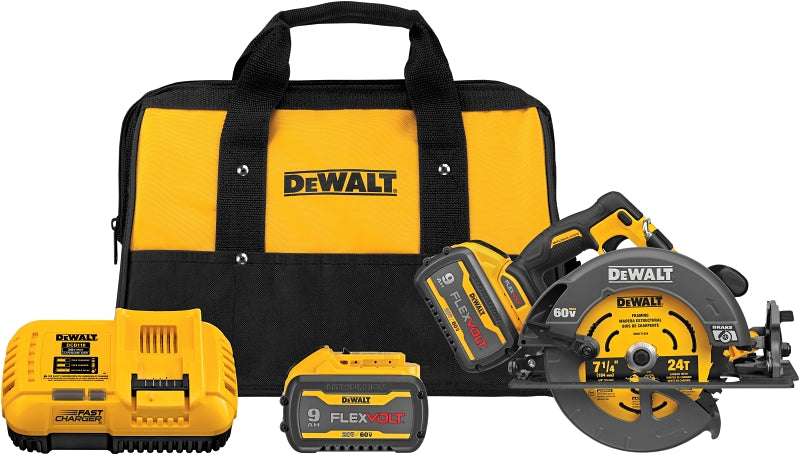 DEWALT DEWALT DCS578X2 Series Brushless Circular Saw with Brake Kit, Battery Included, 60 V, 7-1/4 in Dia Blade