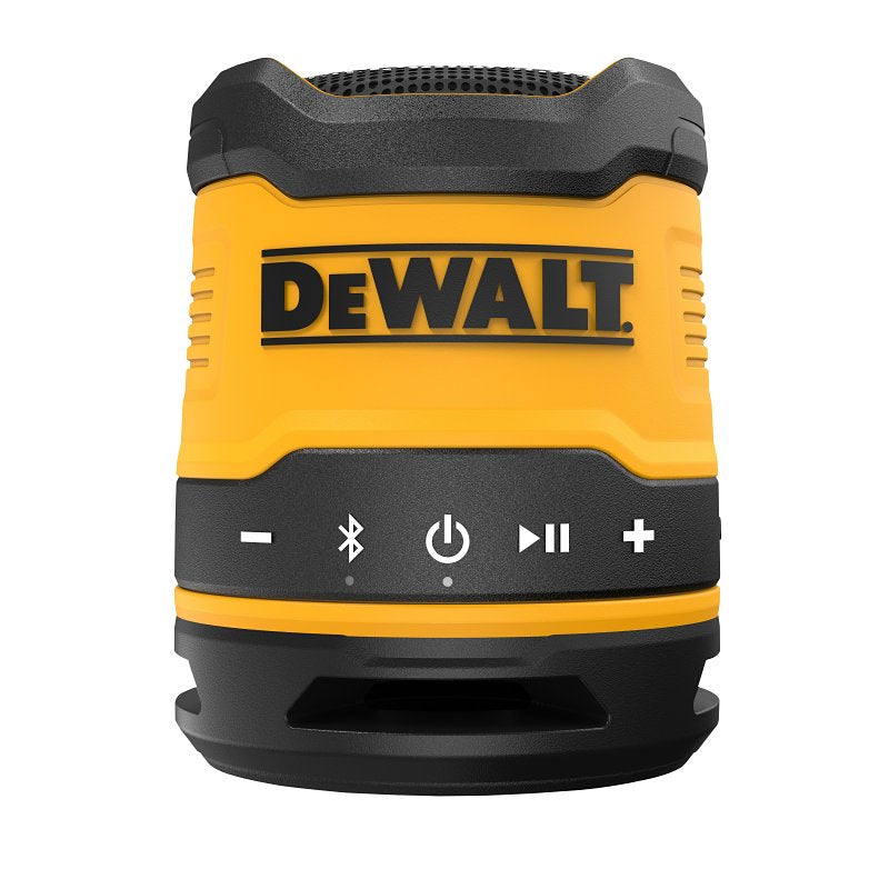 DEWALT DEWALT DCR008 Rechargeable Speaker, 5 W Output, Lithium-Ion Battery, Yellow