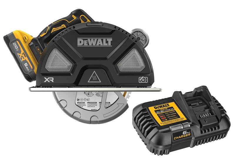 DEWALT DEWALT MAX XR DCS383H1 Circular Saw Kit, Battery Included, 20 V, 7-1/4 in Dia Blade
