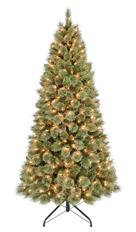 PULEO ASIA LIMITED Puleo Asia Limited 357-4048-T70C4 Artificial Tree, 7 ft, Cashmere Monterey Pine Family, CUL adaptor, Warm White LED