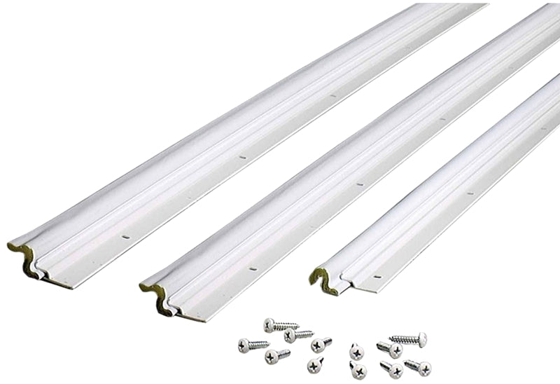 M-D M-D 91850 Jamb Weatherstrip, Aluminum/Vinyl, White