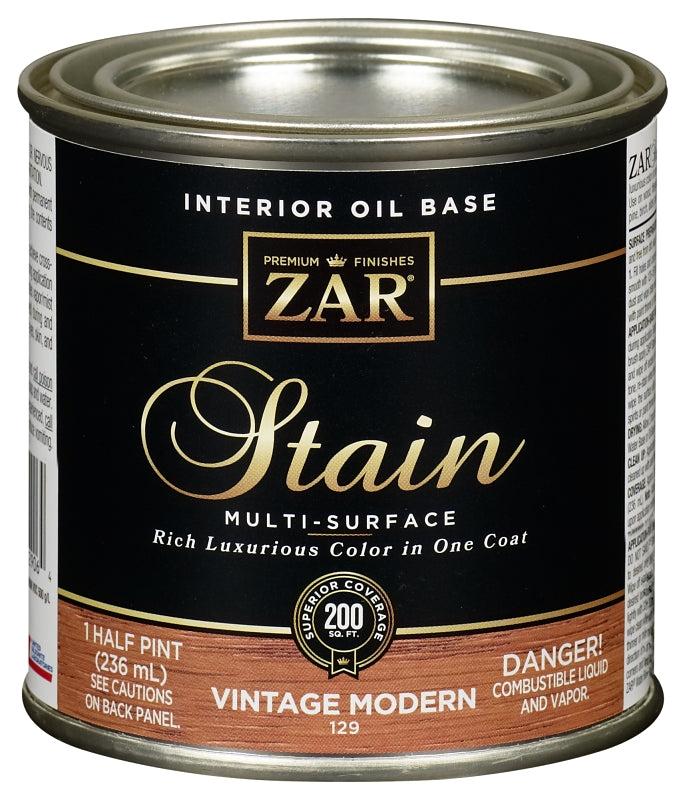 ZAR ZAR 12906 Wood Stain, Amber, Liquid, 0.5 pt, Can