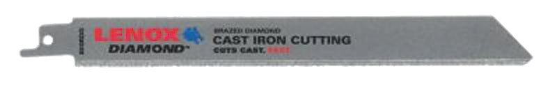 LENOX Lenox Diamond 10833800RDG Reciprocating Saw Blade, 3/4 in W, 8 in L, Diamond Cutting Edge