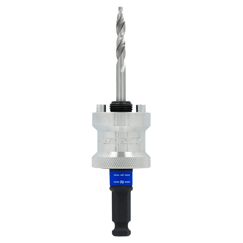 LENOX Lenox SNAP-BACK LXAH9912PBM Quick Change Hole Saw Arbor, 1/2 in Shank, 1-1/4 to 6 in Dia Bit, Hex Shank