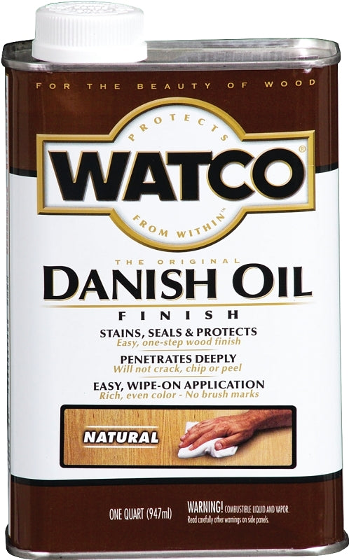 WATCO Watco 242218 Danish Oil, Natural, Liquid, 1 qt, Can PAINT WATCO