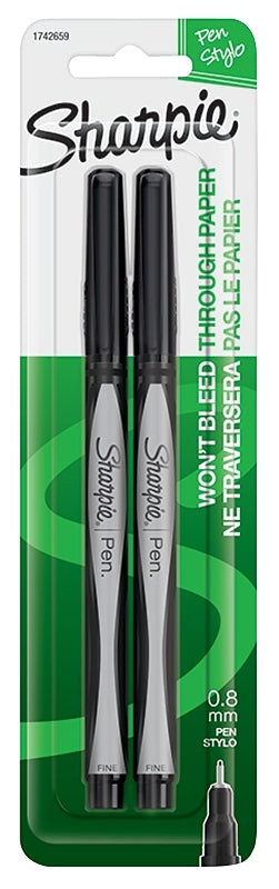 SHARPIE Sharpie 1742659 Premium Non-Toxic Pen, 0.3 mm Tip, Fine Tip, Black Ink, Soft Grip HOUSEWARES SHARPIE