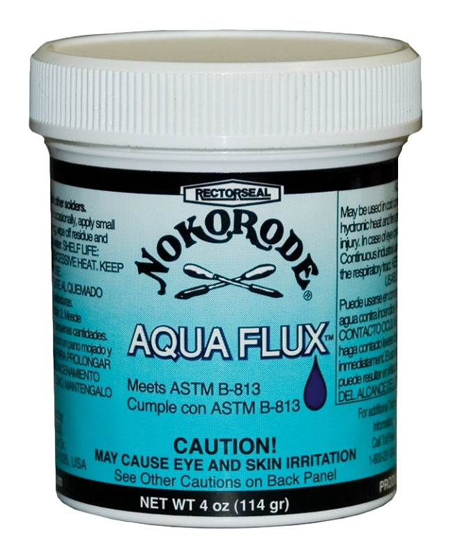NOKORODE Nokorode Aqua Flux Series 74047 Flux, 4 oz, Paste, Tan PLUMBING, HEATING & VENTILATION NOKORODE