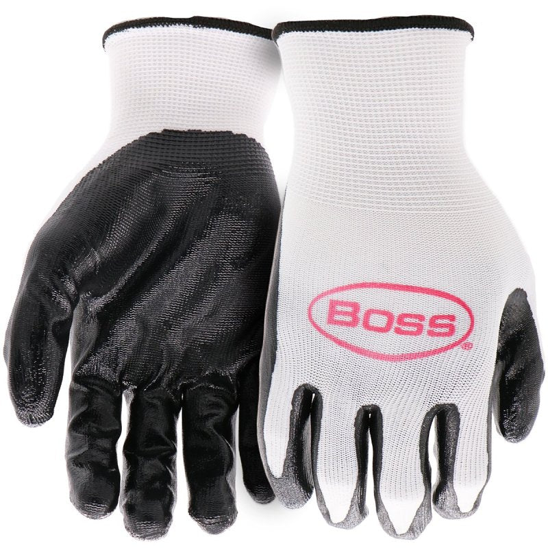 BOSS MFG Boss Grip Series B31091-L-5P Coated Gloves, Men's, L, 8 to 8-3/8 in L, Elastic Knit Wrist Cuff, Nitrile Coating