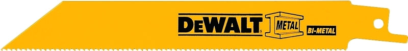 DEWALT DEWALT DW4808B25 Reciprocating Saw Blade, Applicable Materials: Angle Iron, Fiberglass, Metal, 3/4 in W, 6 in L TOOLS DEWALT