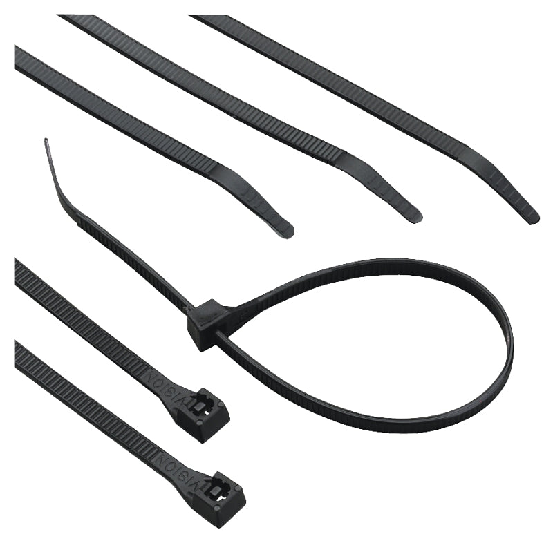 CALTERM Calterm 73273 Cable Tie, 0.27 in Max Bundle Dia, 6/6 Nylon, Black, 11 in L, 100/BAG ELECTRICAL CALTERM
