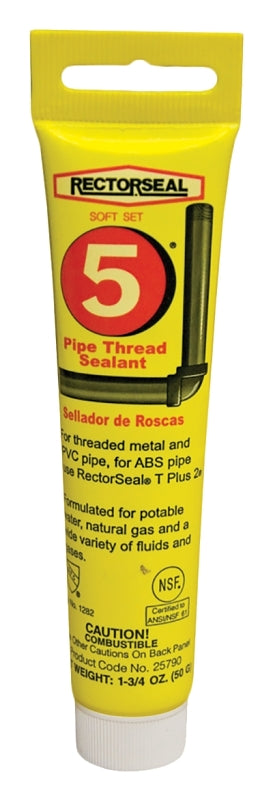RECTORSEAL Rectorseal 25790 Thread Sealant, 1.75 oz, Tube, Paste, Yellow