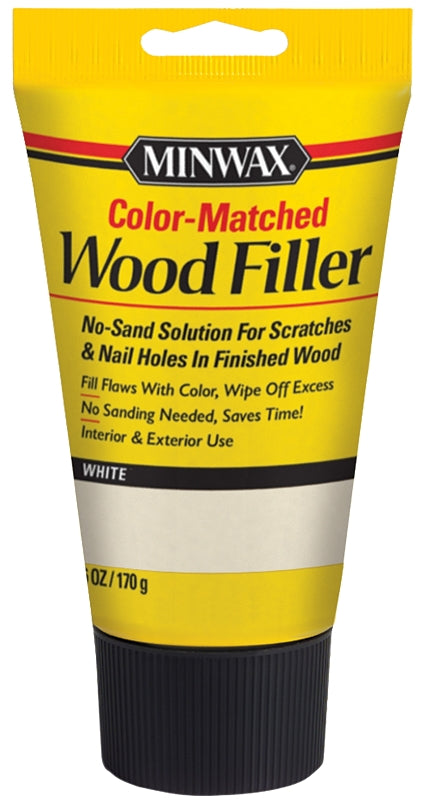 MINWAX Minwax 448540000 Wood Filler, Solid, White, 6 oz Tube PAINT MINWAX