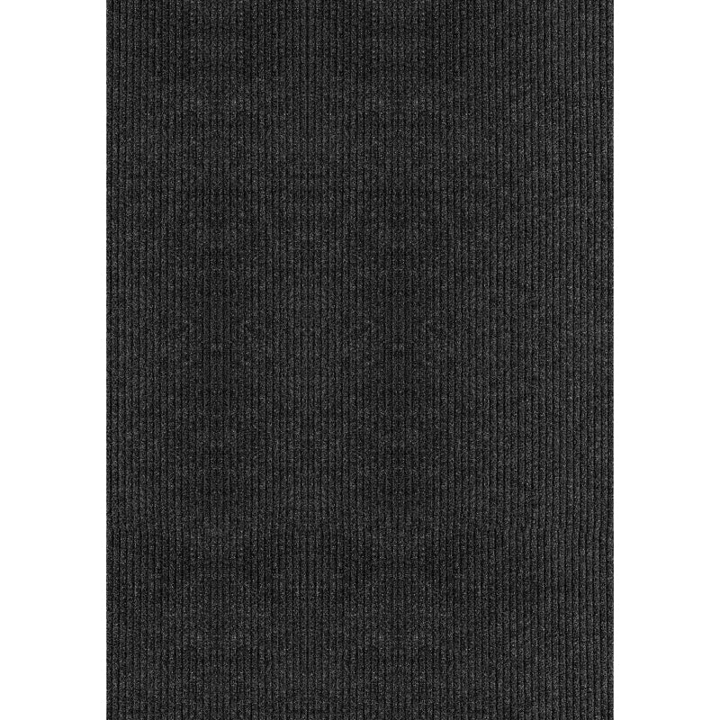 MULTY INDUSTRIES Multy Home Platinum MT1004344EA Carpet, 45 ft L, 36 in W, Runner, Ribbed Pattern, Polyester Rug, Charcoal HOUSEWARES MULTY INDUSTRIES