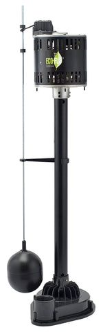 ECO-FLO Eco-Flo EPP33 Column Style Sump Pump, 1-Phase, 4 A, 115 V, 1/3 hp, 1-1/2 in Outlet, 18 ft Max Lift Head, 3000 gph PLUMBING, HEATING & VENTILATION ECO-FLO