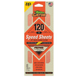 GATOR Gator 7473 Hook and Loop Sandpaper, 9 in L, 3-2/3 in W, 120 Grit, Aluminum Oxide Abrasive, Latex/Paper Backing