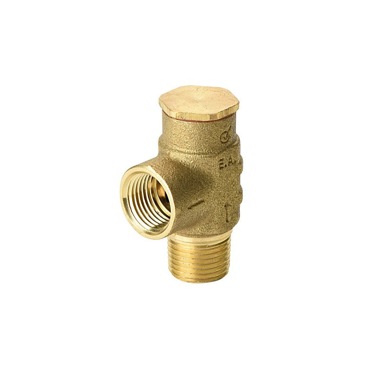 ECO-FLO Water Source RV50NL-RM Pressure Relief Valve, 1/2 in, Male x Female, Brass Body