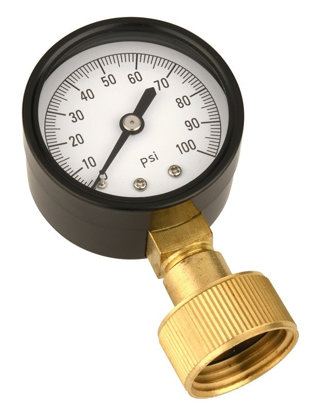 ECO-FLO Water Source WSPGH100 Pressure Gauge, 3/4 in Connection, Female, 2 in Dial, 0 to 100 psi