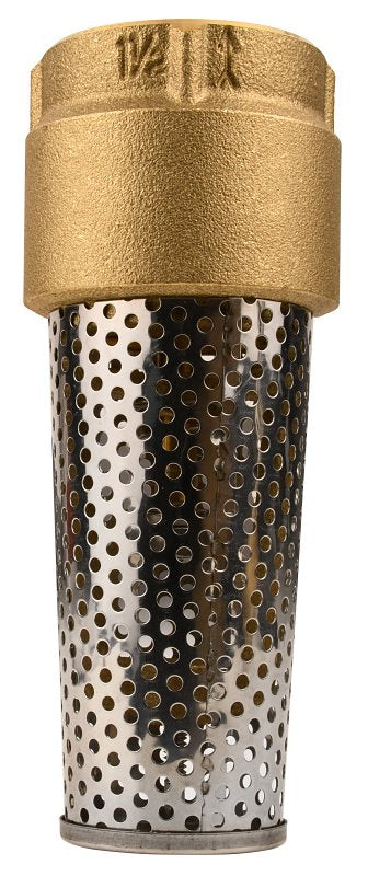 ECO-FLO Water Source TFV-150NL Foot Valve, 1-1/2 in Connection, 200 psi Pressure, Brass Body