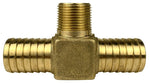 ECO-FLO Water Source HT175NL Hydrant Pipe Tee, 1 x 3/4 in, Barb x MNPT, Brass